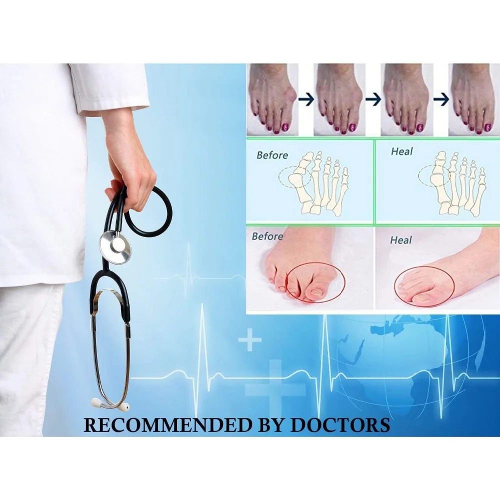 2pcs=1pair New Protective Toes Separator Suitable Bunion Corrector Material Soft Gel Straightener Spacers Stretchers Care Tool
