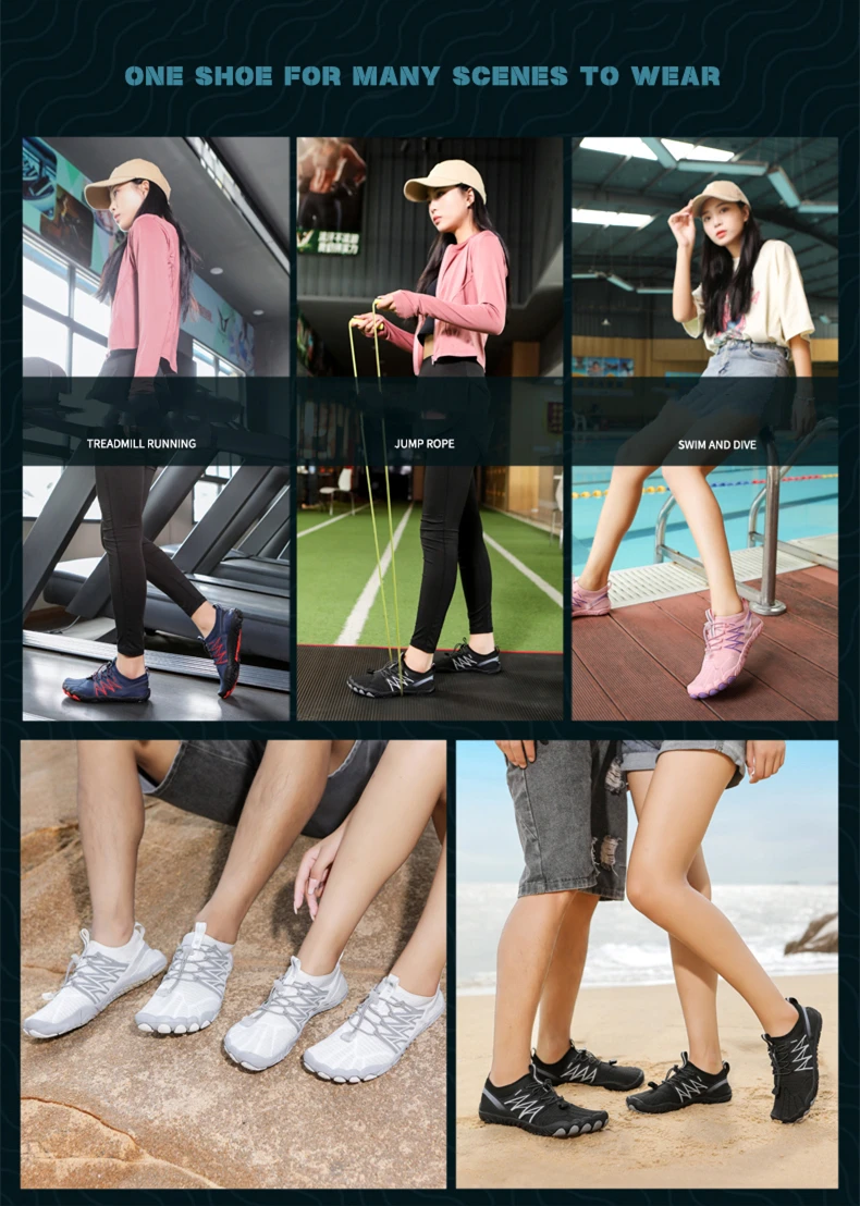 2023 ALIUPS נעלי ים יחף נעלי גברים נשים ספורט מים חיצוני חוף אקווה נעלי שחייה מהיר יבש אימון חדר כושר ריצה הנעלה