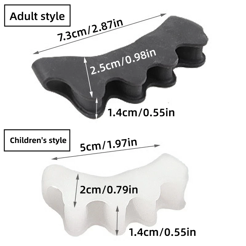 2pcs=1pair New Protective Toes Separator Suitable Bunion Corrector Material Soft Gel Straightener Spacers Stretchers Care Tool