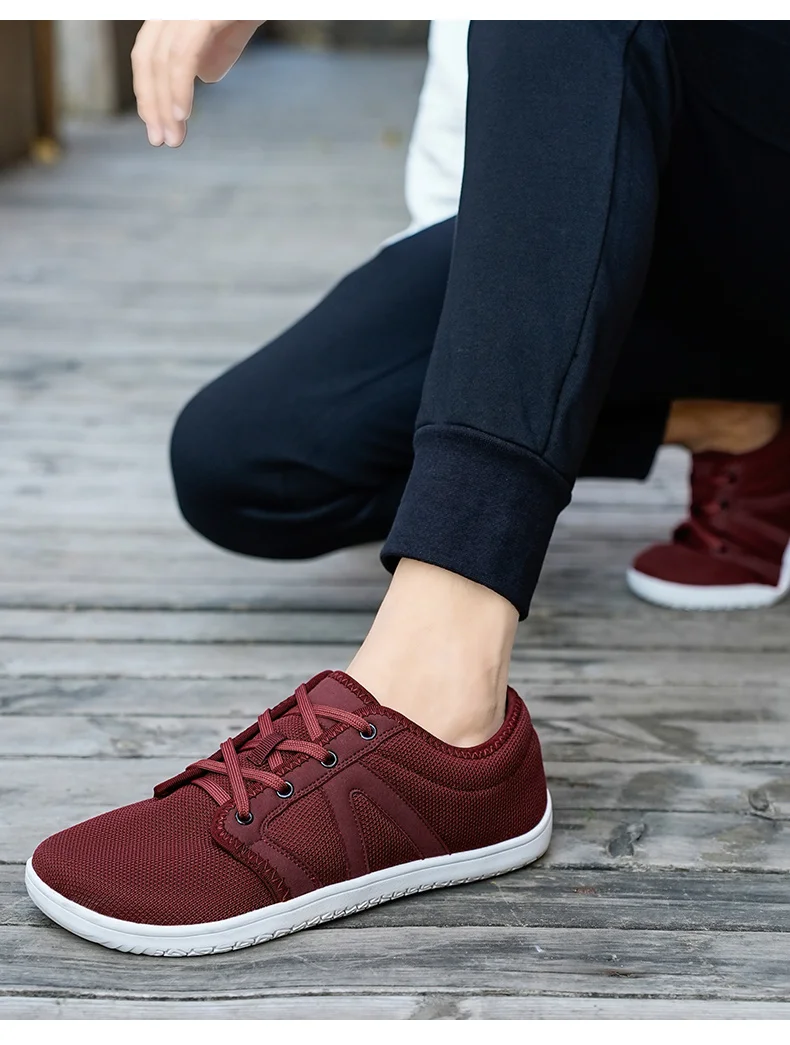 Mens Barefoot Shoes Zero Drop Minimalist Running Wide Toe Box Shoe Tennis Walking Shoes Breathable Wide Width Sneakers for Women