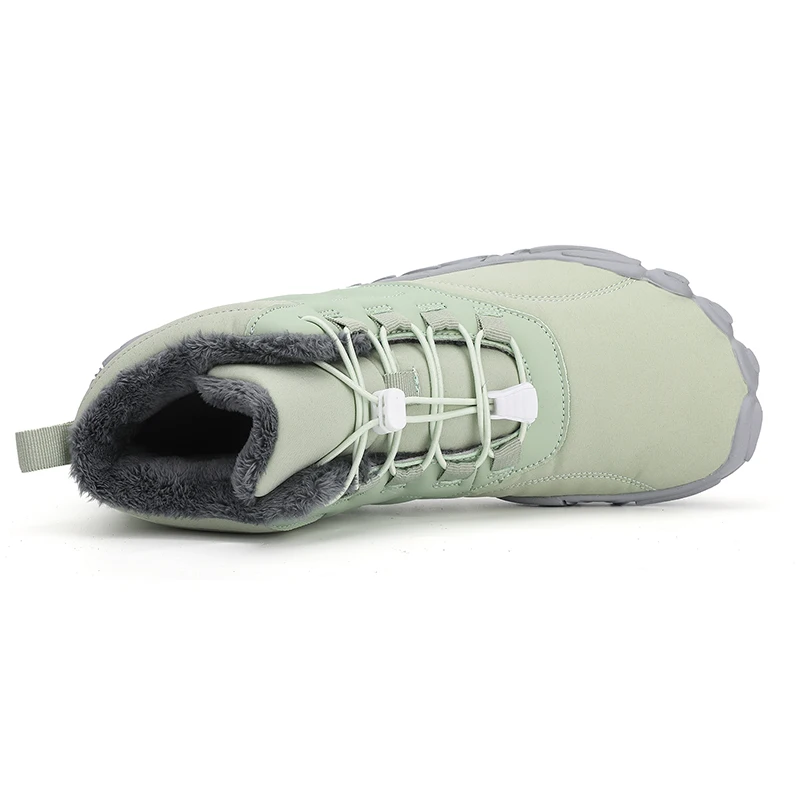 Snow Boots Waterproof Men Winter Shoes Barefoot Ankle Boots 36-46 Couple Snow Shoes Outdoor Hiking Shoes Fur Warm Plush Boots
