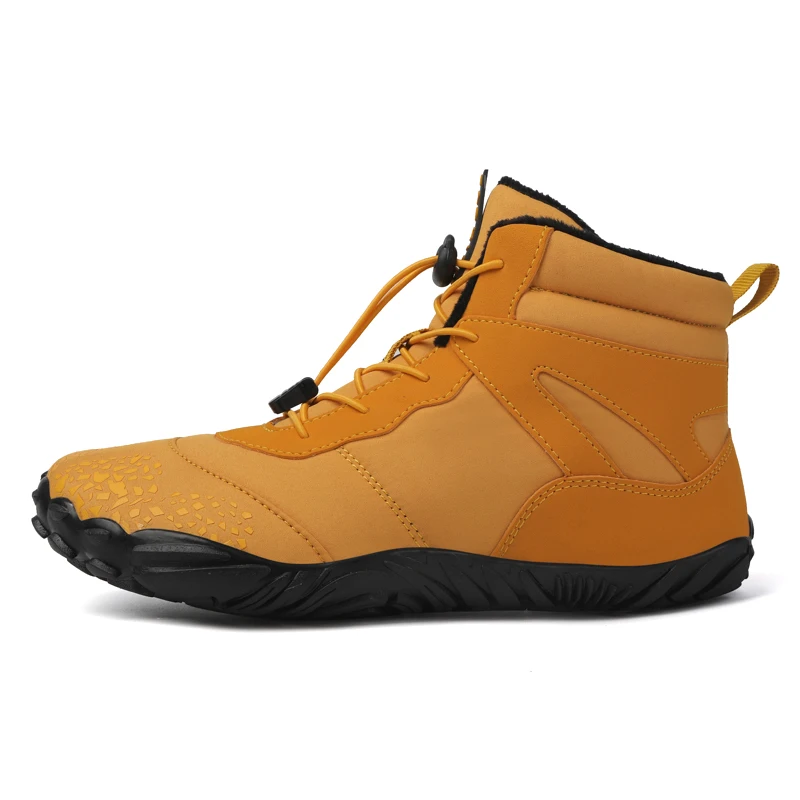 Snow Boots Waterproof Men Winter Shoes Barefoot Ankle Boots 36-46 Couple Snow Shoes Outdoor Hiking Shoes Fur Warm Plush Boots