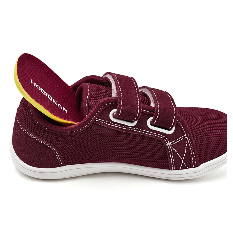 HOBIBEAR Kids Mesh Barefoot Shoes Little/Big/Kid Wide Toe Minimalist Sneakers Lightweight Hook Loop Breathable Casual Shoes