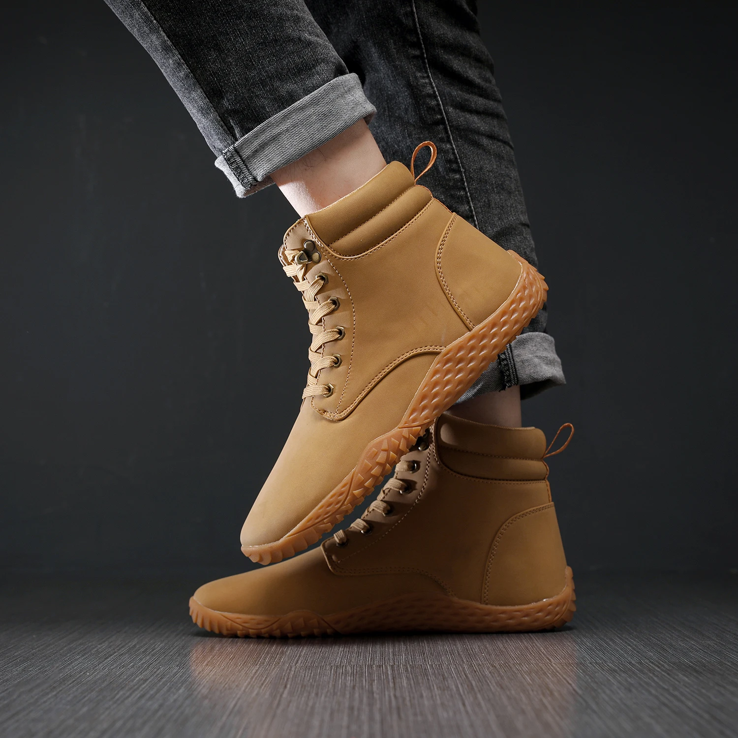 Unisex Wide Barefoot Shoes for Men Women Outdoor Trail Running Minimalist High-top Walking Shoes Lightweight and Breathable