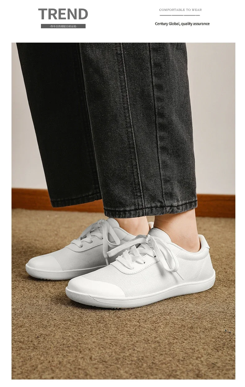 Unisex Wide Barefoot Sneakers Men's Wide Slip on Barefoot Walking Shoes | Zero Drop Sole | Minimalist Footwear | Wide Toe Box