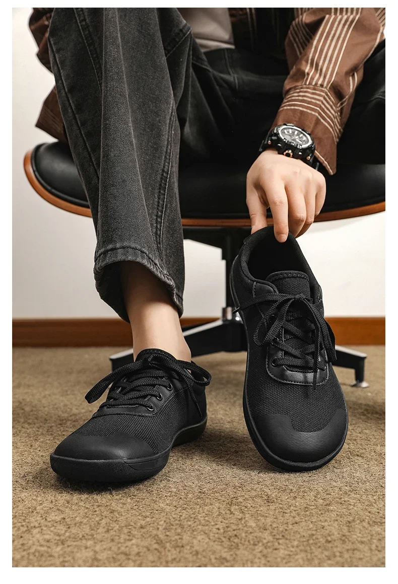 Unisex Wide Barefoot Sneakers Men's Wide Slip on Barefoot Walking Shoes | Zero Drop Sole | Minimalist Footwear | Wide Toe Box
