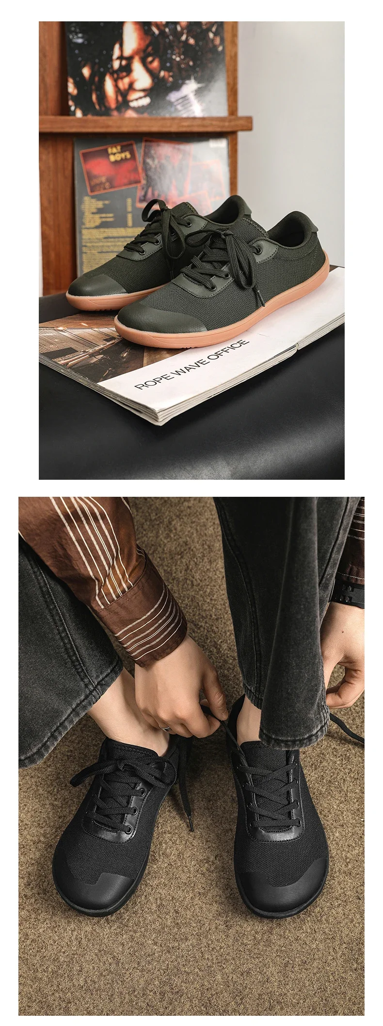 Unisex Wide Barefoot Sneakers Men's Wide Slip on Barefoot Walking Shoes | Zero Drop Sole | Minimalist Footwear | Wide Toe Box