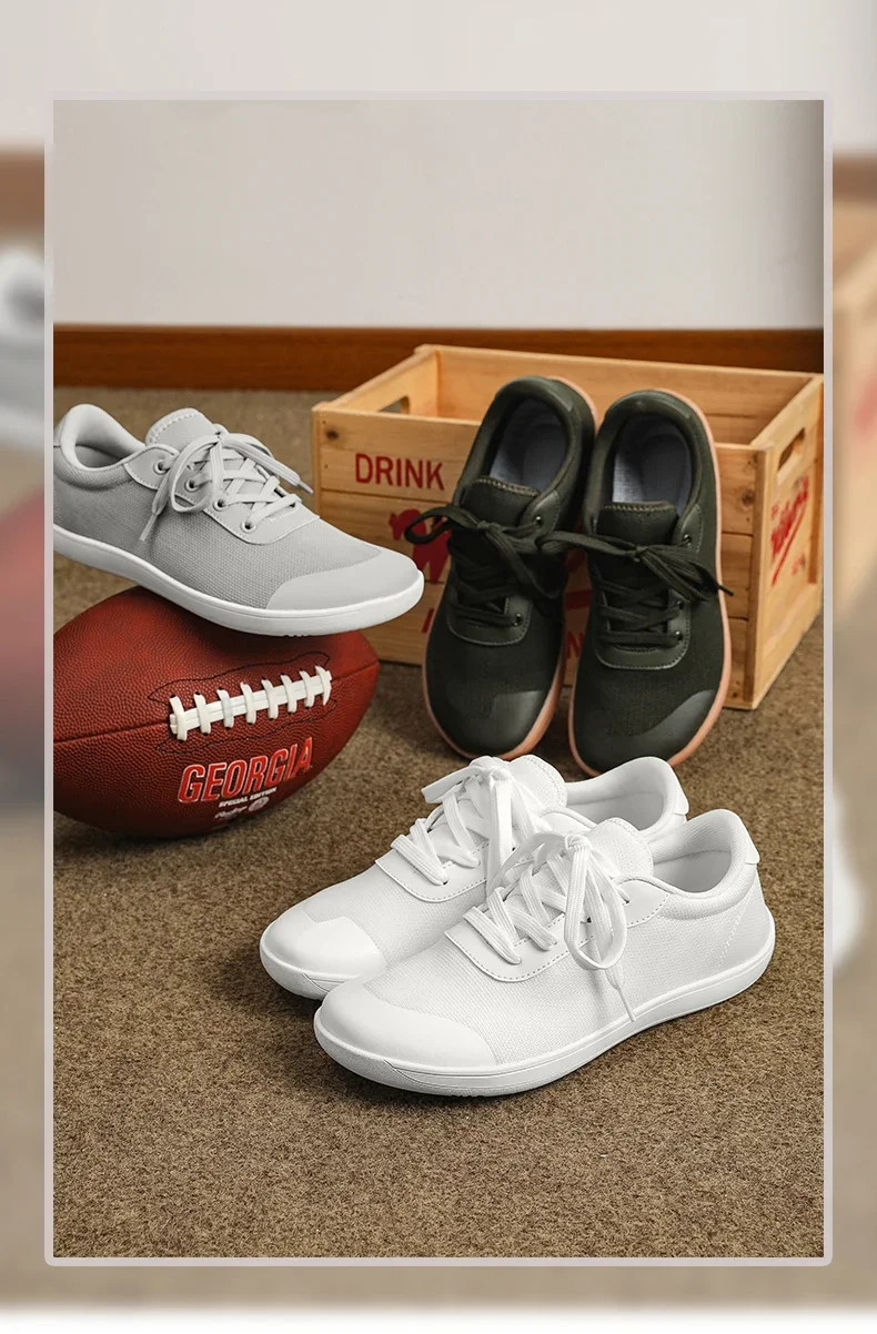 Unisex Wide Barefoot Sneakers Men's Wide Slip on Barefoot Walking Shoes | Zero Drop Sole | Minimalist Footwear | Wide Toe Box
