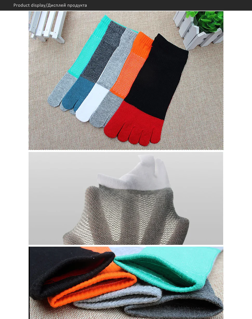 5 Pairs Pure Cotton Five Finger Ankle Socks Mens Sports Breathable Comfortable Shaping Anti Friction No Show Socks With Toes
