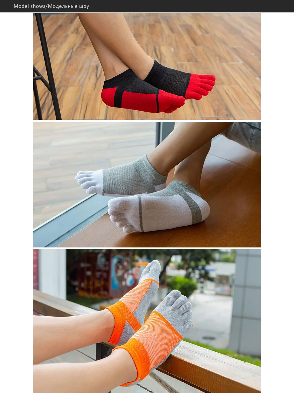 5 Pairs Pure Cotton Five Finger Ankle Socks Mens Sports Breathable Comfortable Shaping Anti Friction No Show Socks With Toes