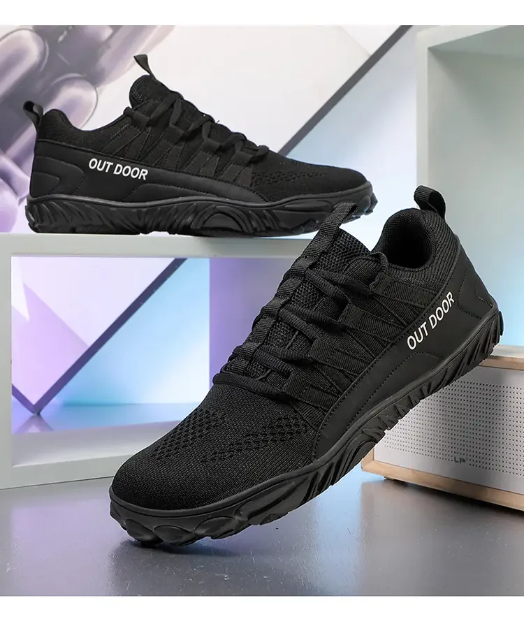 Simple Men's Shoes Lightweight Hiking Sports 2025 Wide Toe Barefoot Shoes Multifunctional Casual Mesh Breathable Walking Shoes