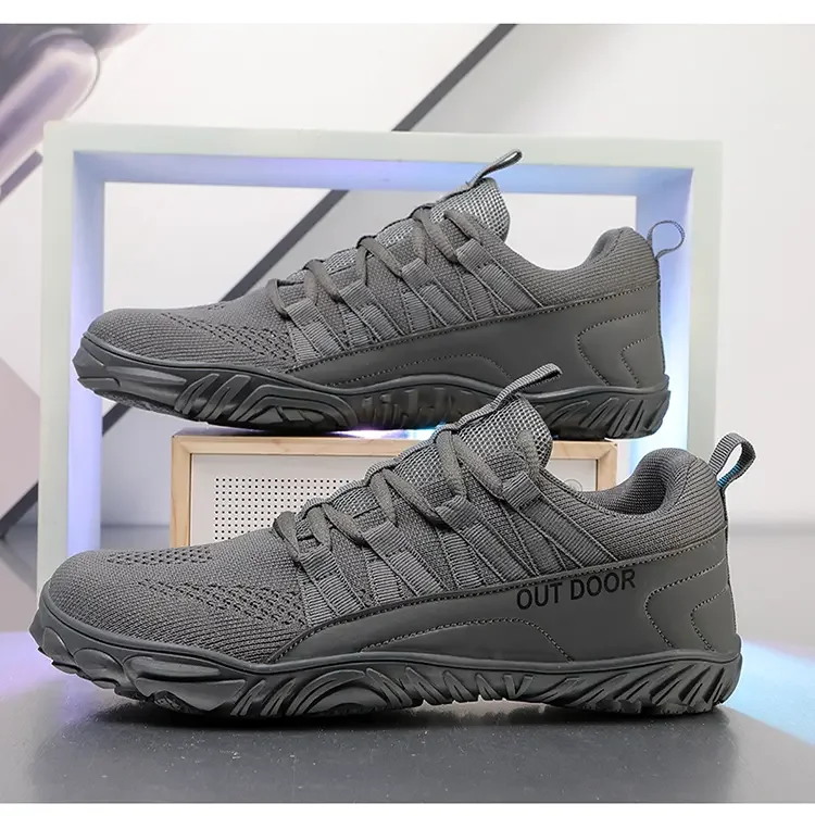 Simple Men's Shoes Lightweight Hiking Sports 2025 Wide Toe Barefoot Shoes Multifunctional Casual Mesh Breathable Walking Shoes