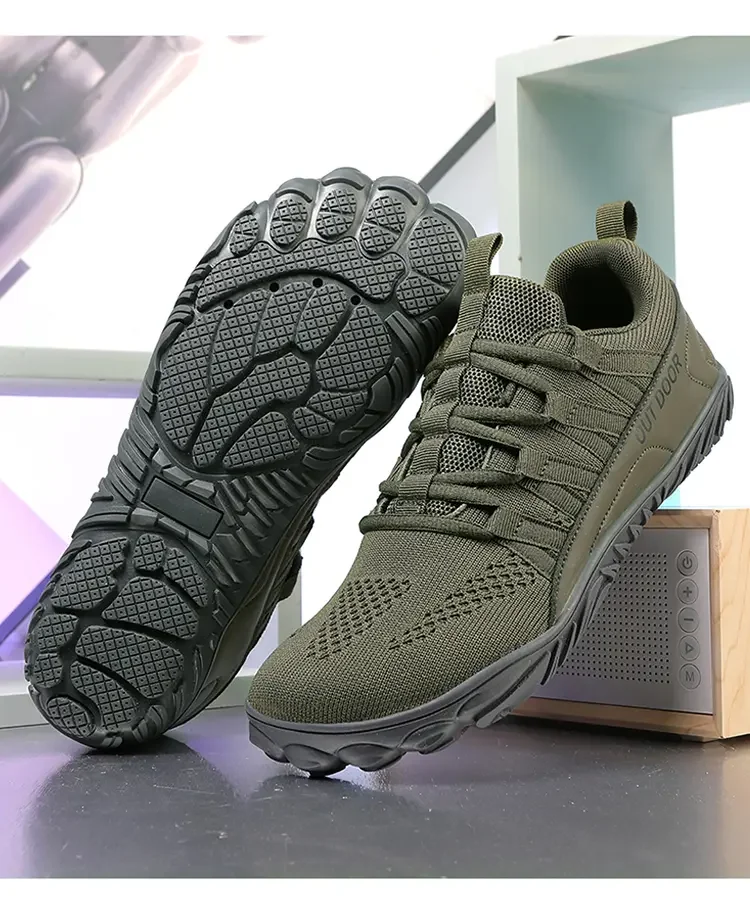 Simple Men's Shoes Lightweight Hiking Sports 2025 Wide Toe Barefoot Shoes Multifunctional Casual Mesh Breathable Walking Shoes