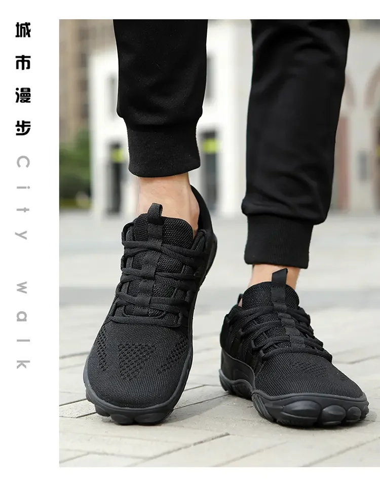 Simple Men's Shoes Lightweight Hiking Sports 2025 Wide Toe Barefoot Shoes Multifunctional Casual Mesh Breathable Walking Shoes