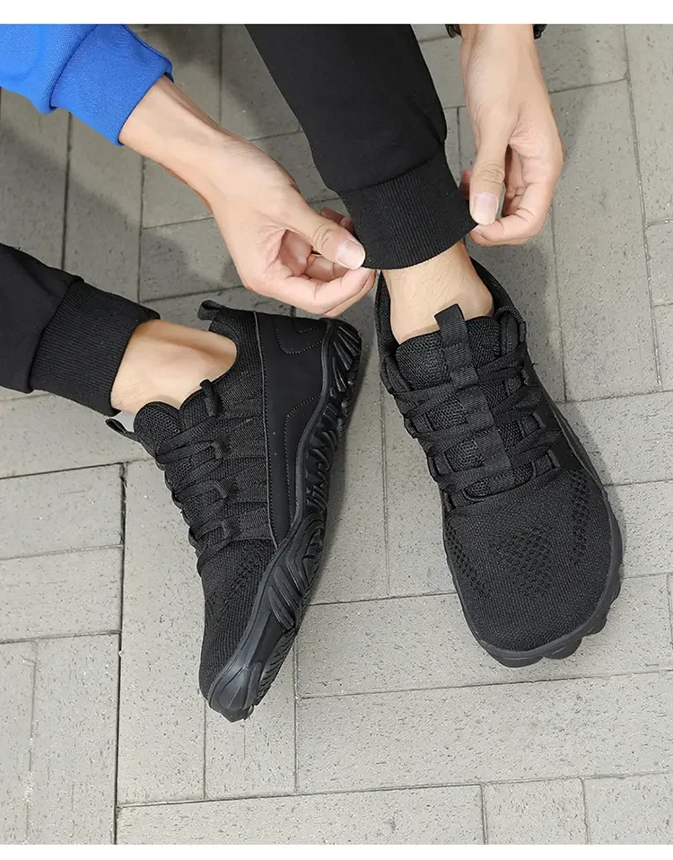 Simple Men's Shoes Lightweight Hiking Sports 2025 Wide Toe Barefoot Shoes Multifunctional Casual Mesh Breathable Walking Shoes