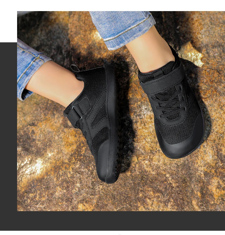 New Kids Barefoot Sneakers Cross Trainer Breathable Comfort Knit Sole Girls Boys Walking Shoes Outdoor Non Slip Children Shoes