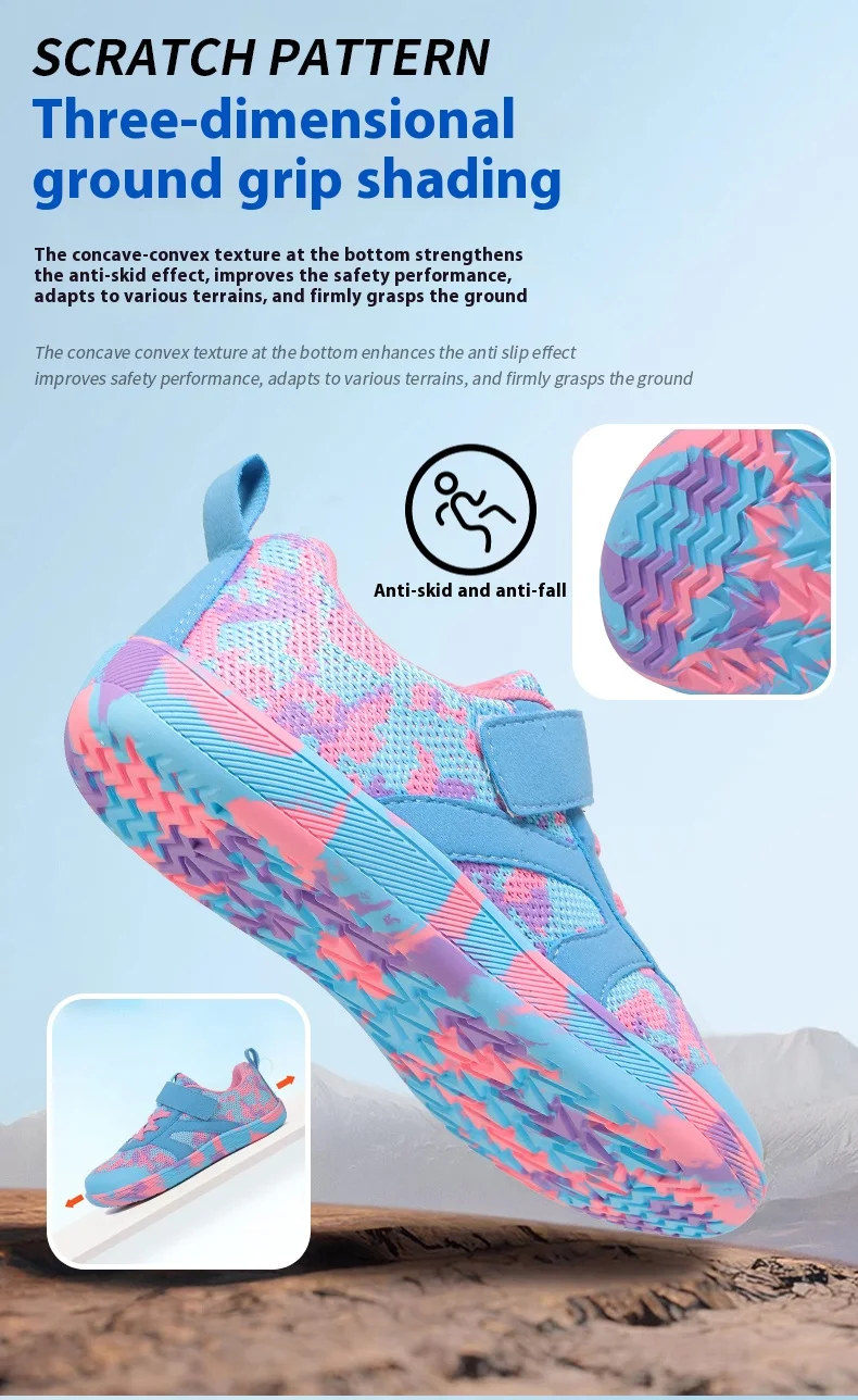New Kids Barefoot Sneakers Cross Trainer Breathable Comfort Knit Sole Girls Boys Walking Shoes Outdoor Non Slip Children Shoes