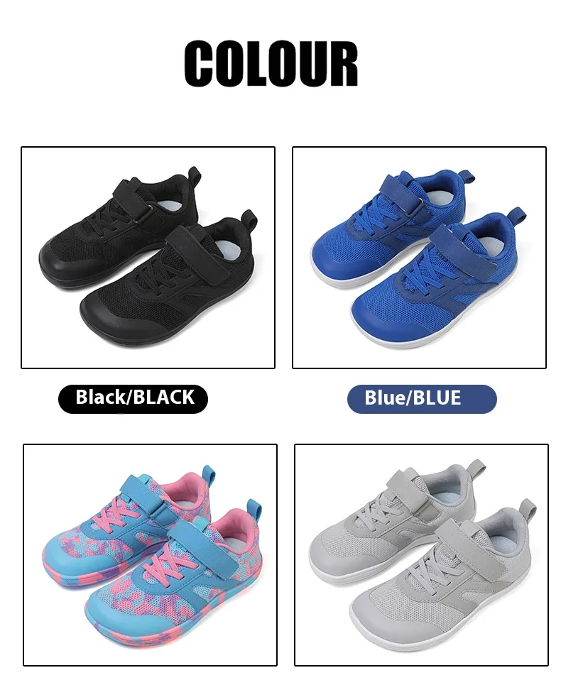 New Kids Barefoot Sneakers Cross Trainer Breathable Comfort Knit Sole Girls Boys Walking Shoes Outdoor Non Slip Children Shoes