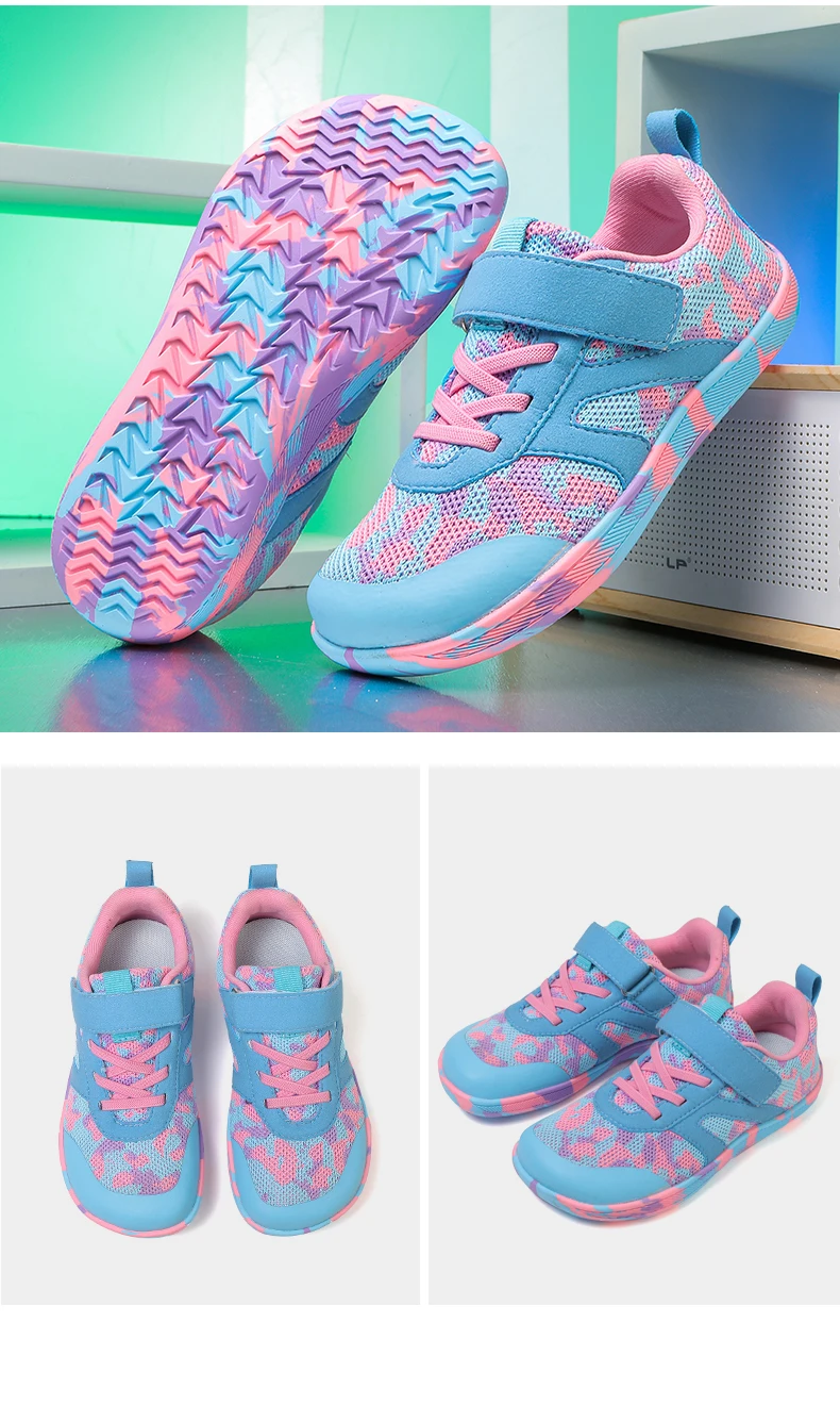 New Kids Barefoot Sneakers Cross Trainer Breathable Comfort Knit Sole Girls Boys Walking Shoes Outdoor Non Slip Children Shoes