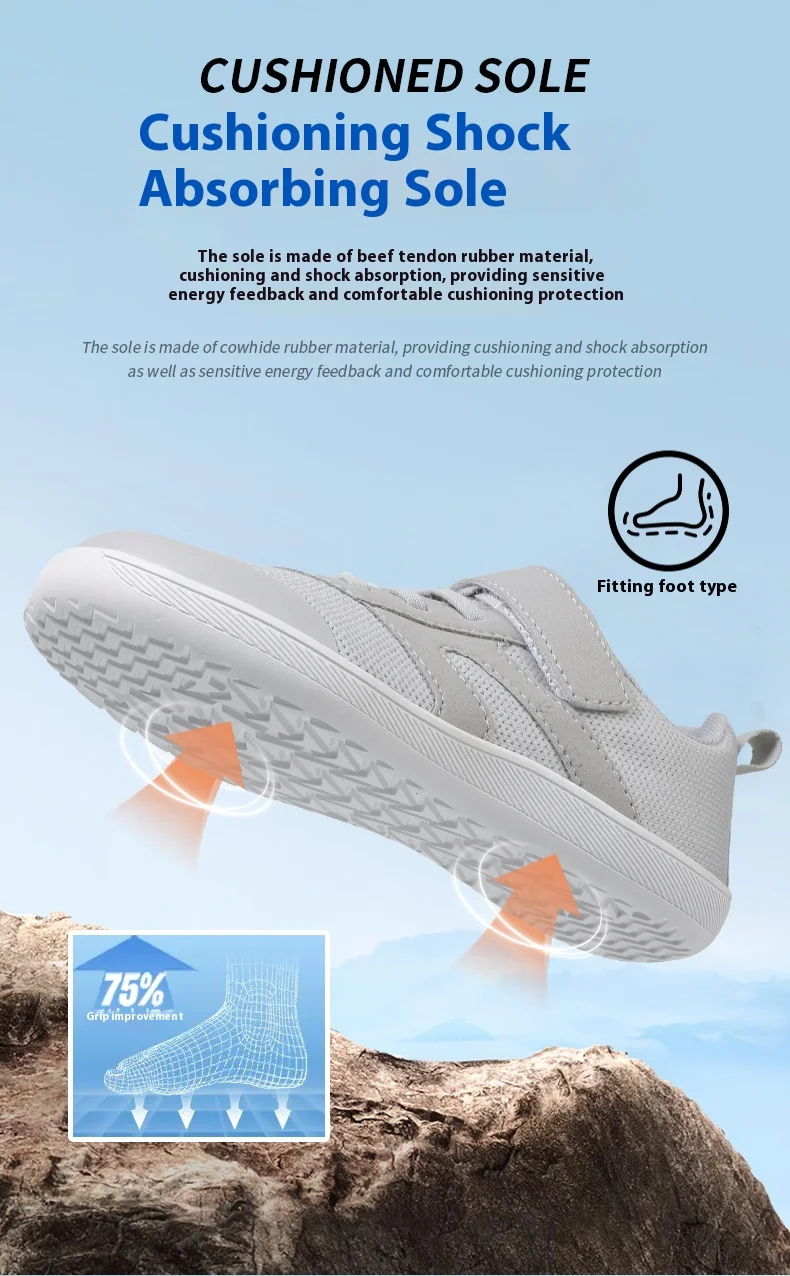 New Kids Barefoot Sneakers Cross Trainer Breathable Comfort Knit Sole Girls Boys Walking Shoes Outdoor Non Slip Children Shoes