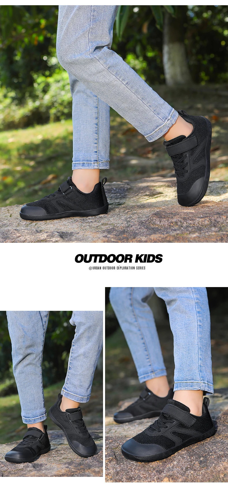 New Kids Barefoot Sneakers Cross Trainer Breathable Comfort Knit Sole Girls Boys Walking Shoes Outdoor Non Slip Children Shoes