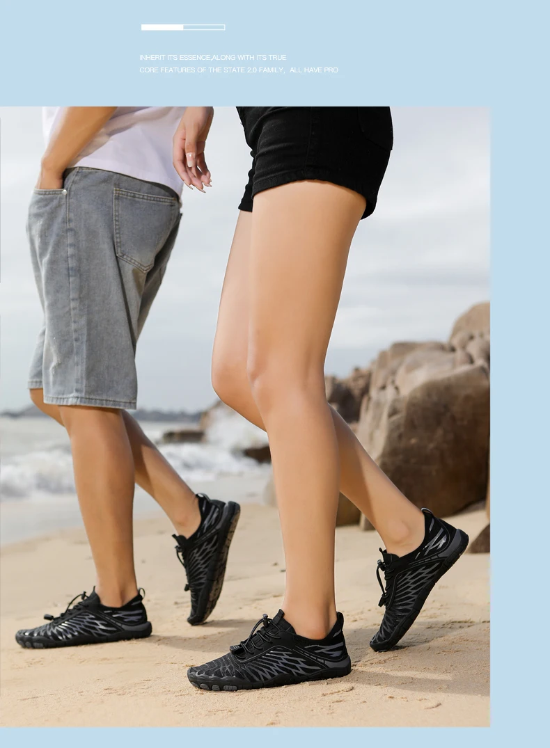 Large size Wading Shoes Men's Women's Outdoor Barefoot Beach Shoes Breathable Swimming Fitness Shoes Unisex Water Sports Shoes