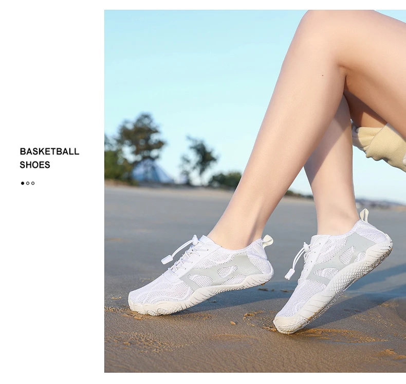 Wading Shoes Men Women Summer Outdoor Barefoot Beach Shoes Non-Slip Wear-Resistant Quick-Drying Mesh Breathable Upstream Shoes