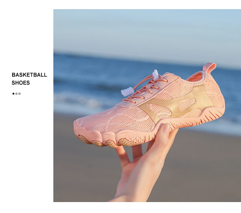 Wading Shoes Men Women Summer Outdoor Barefoot Beach Shoes Non-Slip Wear-Resistant Quick-Drying Mesh Breathable Upstream Shoes