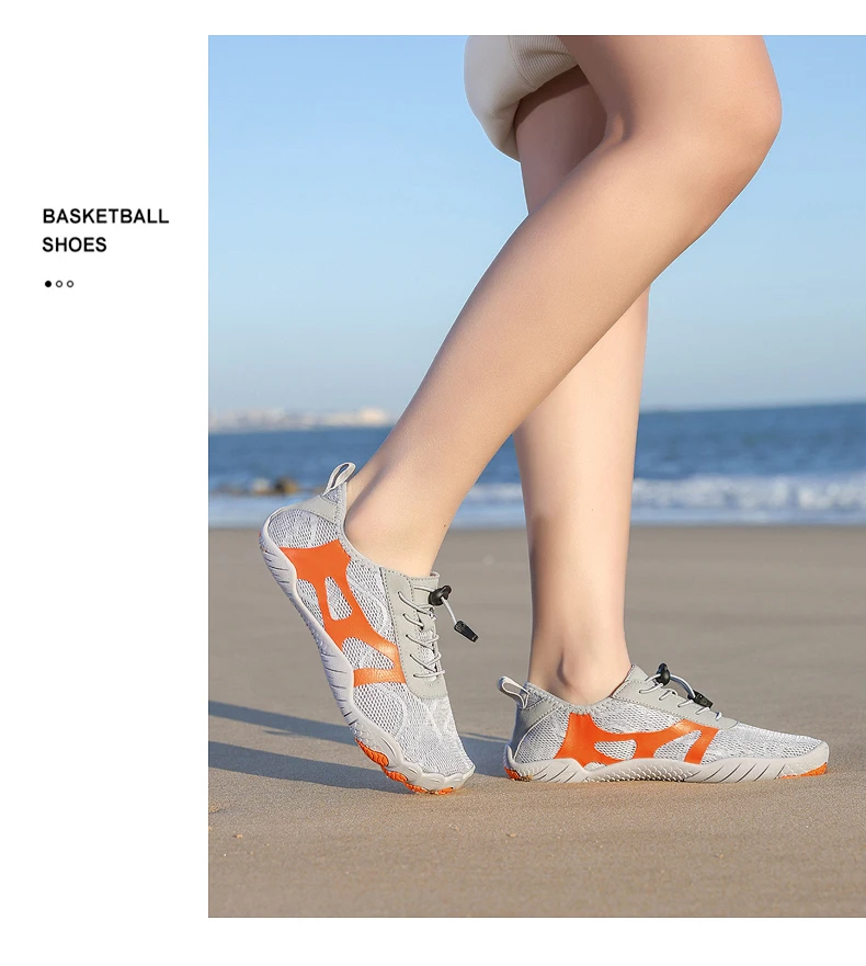 Wading Shoes Men Women Summer Outdoor Barefoot Beach Shoes Non-Slip Wear-Resistant Quick-Drying Mesh Breathable Upstream Shoes