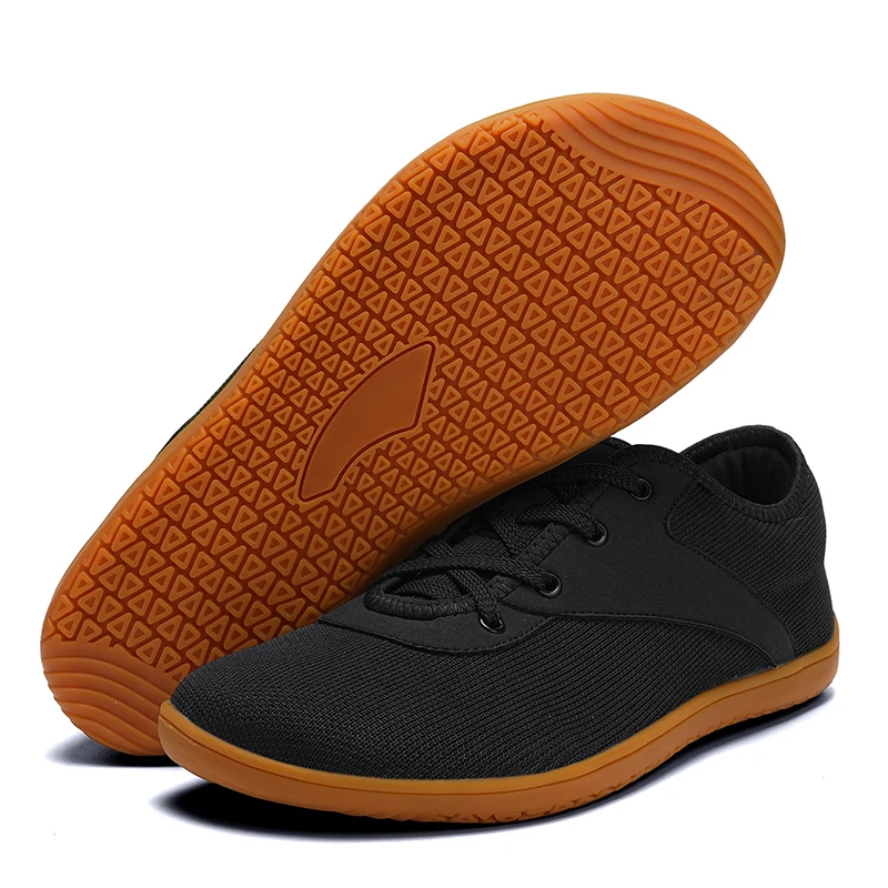 Men's barefoot walking shoes with wide toe and scattered minimalist shoes, suitable for gyms, driving offices.