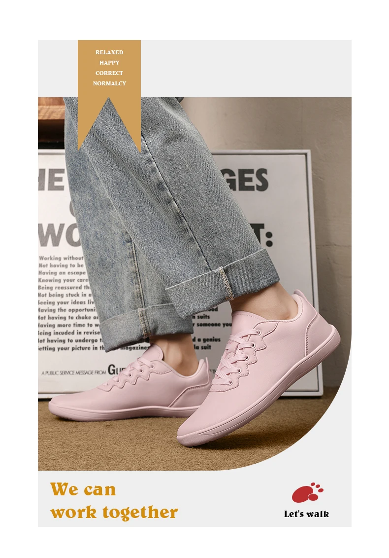 Men's Vulcanized Shoes Comfortable Wide Toe Barefoot Shoes Zero Drop Minimalist Sneakers Unisex Lace Up Non Slip Walking Shoes