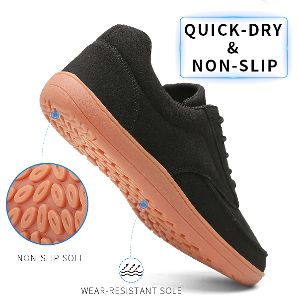 Men's Wide Toe Anti-slip Vulcanised Barefoot Shoes Comfortable Walking Sneakers Lightweight Casual Footwear for Wide Feet