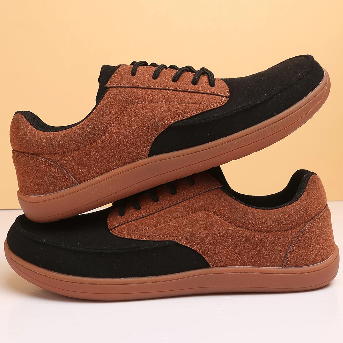 Men's Wide Toe Anti-slip Vulcanised Barefoot Shoes Comfortable Walking Sneakers Lightweight Casual Footwear for Wide Feet