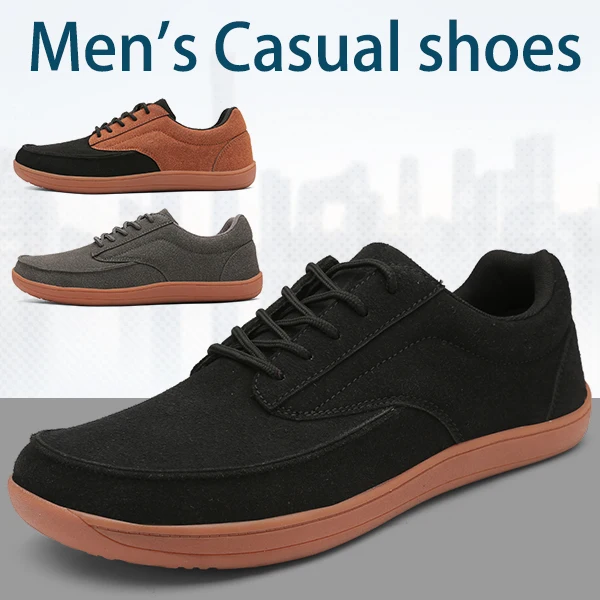 Men's Wide Toe Anti-slip Vulcanised Barefoot Shoes Comfortable Walking Sneakers Lightweight Casual Footwear for Wide Feet
