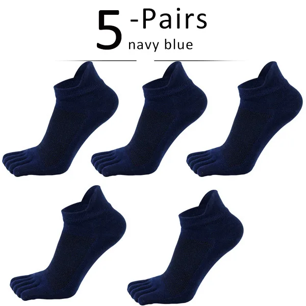 5 Pairs navy blue